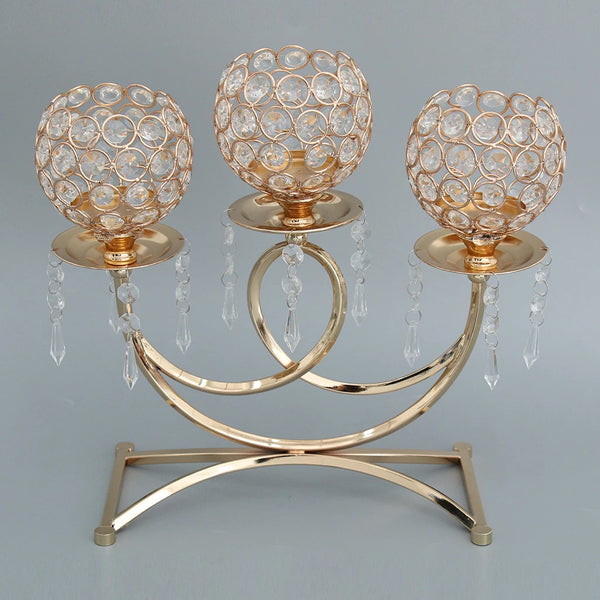 Gold Crystal Candle Stand-ToShay.org