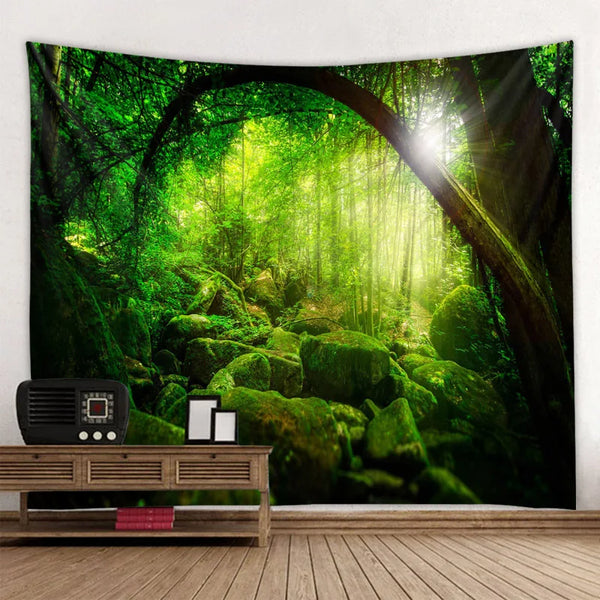 Forest Waterfall Tapestry-ToShay.org