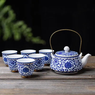 Blue White Porcelain Tea Set-ToShay.org