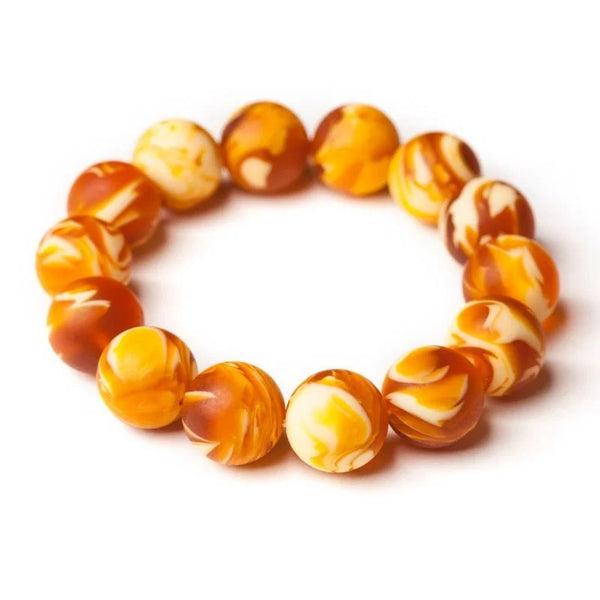 Yellow Amber Beeswax Bracelet-ToShay.org