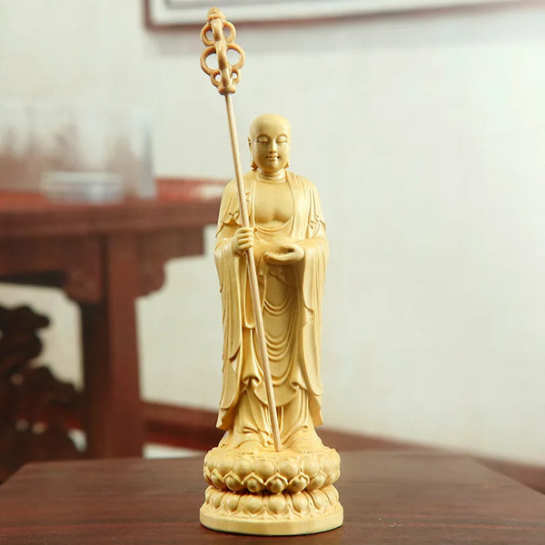 Wood Ksitigarbha Buddha-ToShay.org