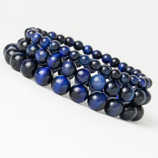 Blue Tiger Eye Bead Bracelet-ToShay.org