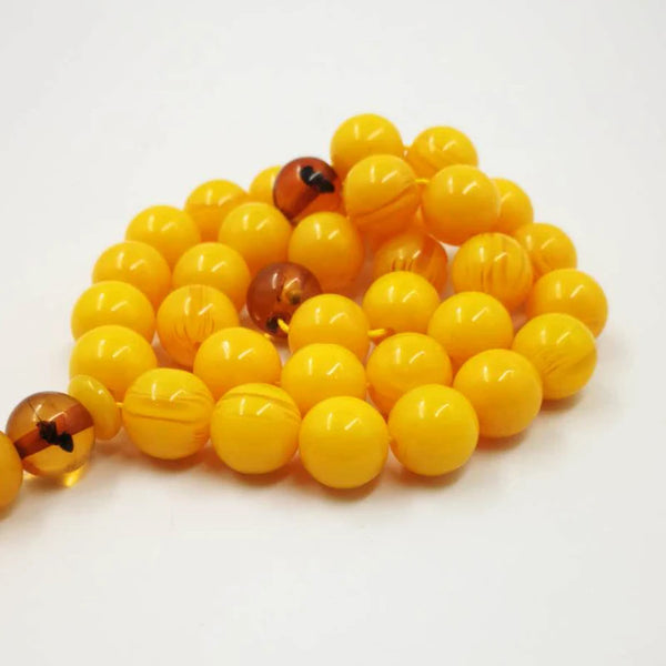 Yellow Amber Prayer Beads-ToShay.org