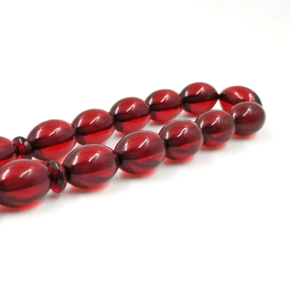 Red Amber Prayer Beads-ToShay.org