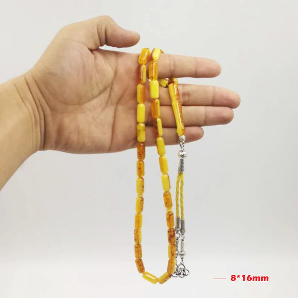 Yellow Amber Prayer Beads-ToShay.org