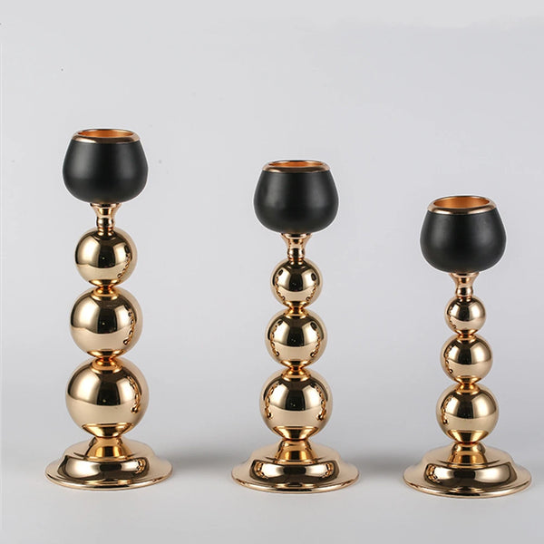 Gold Black Candlesticks-ToShay.org