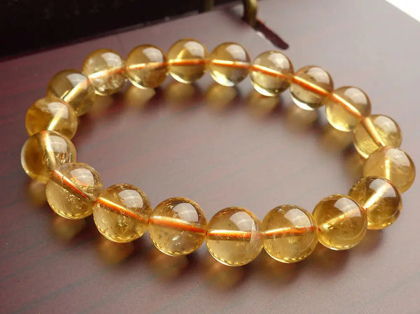 Yellow Citrine Bead Bracelet-ToShay.org