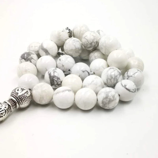 White Turquoise Prayer Beads-ToShay.org