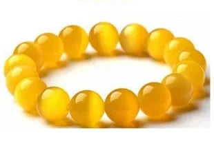 Yellow Cats Eye Bead Bracelets-ToShay.org