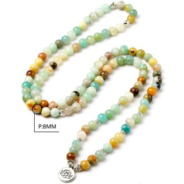 Blue Amazonite Mala Beads-ToShay.org