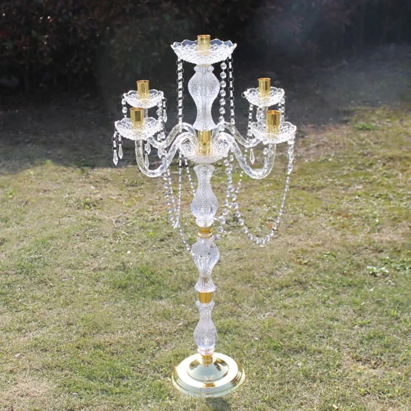 Clear Crystal Pendants Candelabras-ToShay.org