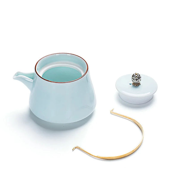 Celadon Ceramic Beam Tea Pot-ToShay.org