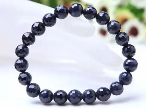 Blue Sapphire Bead Bracelet-ToShay.org