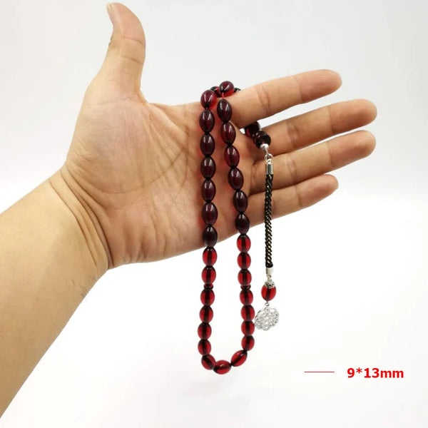 Red Amber Prayer Beads-ToShay.org