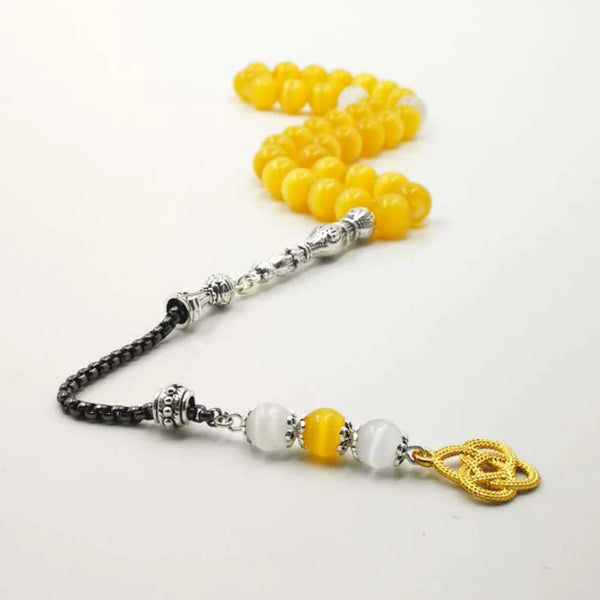 Yellow Cats Eye Prayer Beads-ToShay.org