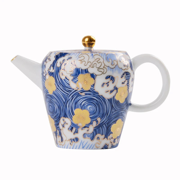 Blue White Starry Night Tea Pot-ToShay.org