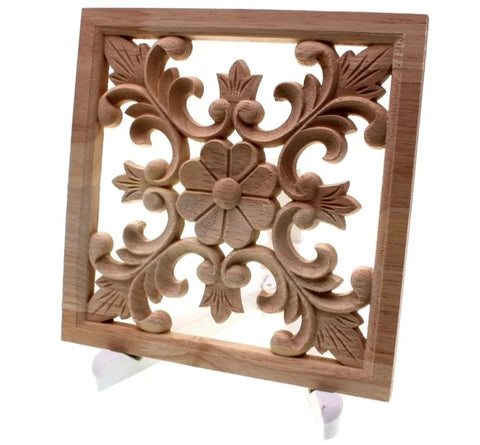 Wood Flower Carved Panel-ToShay.org