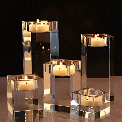 Crystal Cube Candle Holders-ToShay.org