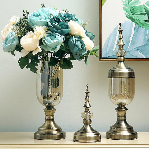 Glass Gold Vases-ToShay.org