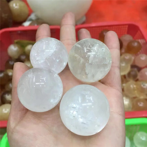 White Calcite Quartz Ball-ToShay.org