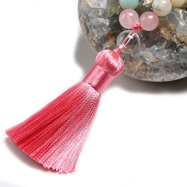 Pink Rhodochrosite Mala Beads-ToShay.org