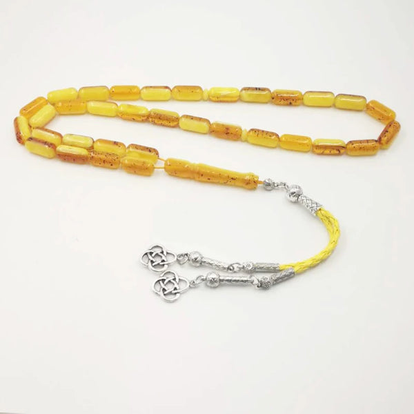 Yellow Amber Prayer Beads-ToShay.org