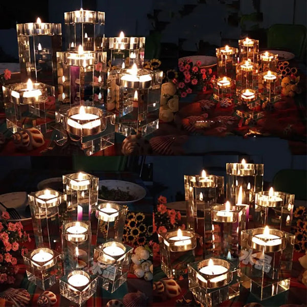 Crystal Cube Candle Holders-ToShay.org