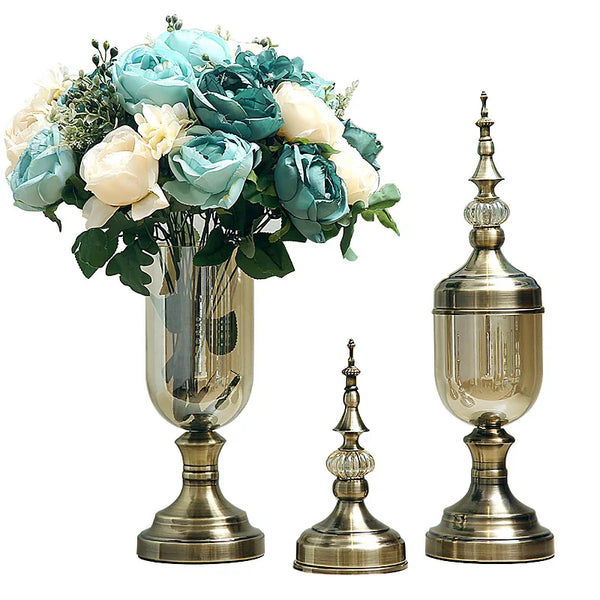 Glass Gold Vases-ToShay.org