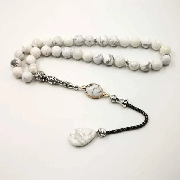 White Turquoise Prayer Beads-ToShay.org