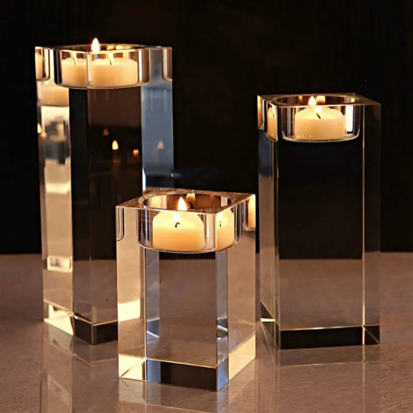 Crystal Cube Candle Holders-ToShay.org