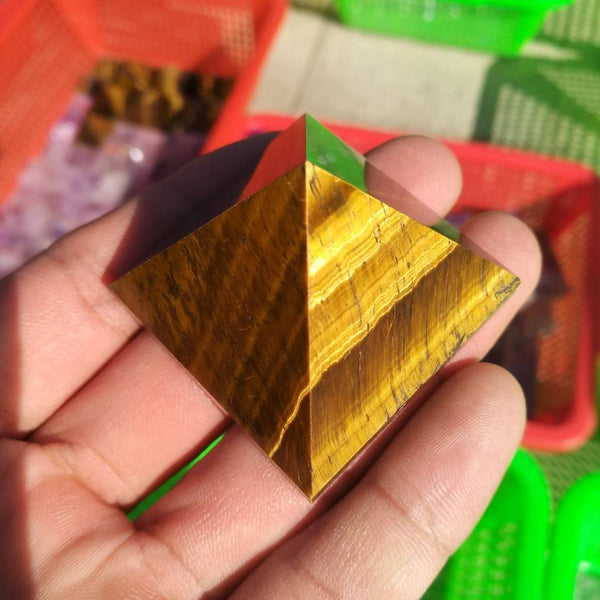 Yellow Tigers Eye Pyramid-ToShay.org