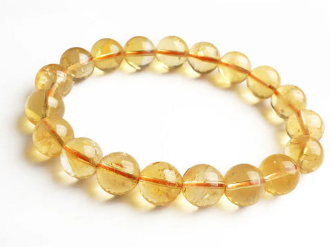 Yellow Citrine Bead Bracelet-ToShay.org