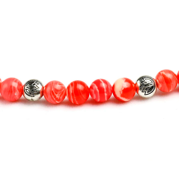 Red Rhodochrosite Stone Mala Beads-ToShay.org