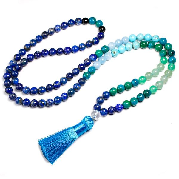 Blue Lapis lazuli Mala Beads-ToShay.org