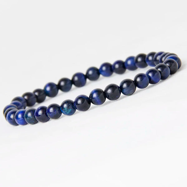 Blue Tiger Eye Bead Bracelet-ToShay.org