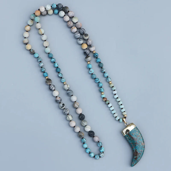 Blue Ocean Stone Mala Beads-ToShay.org