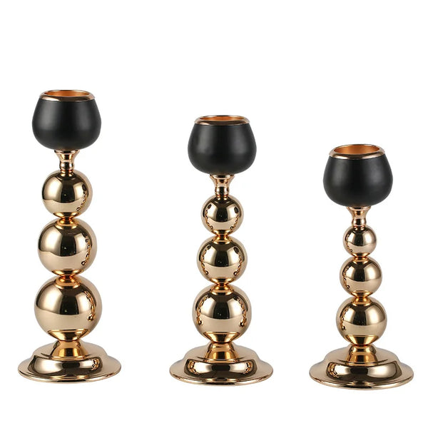 Gold Black Candlesticks-ToShay.org