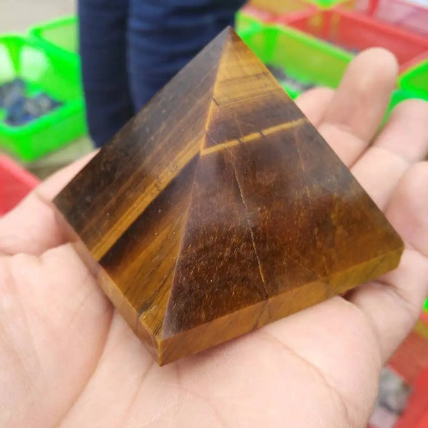 Yellow Tiger Eye Pyramid-ToShay.org