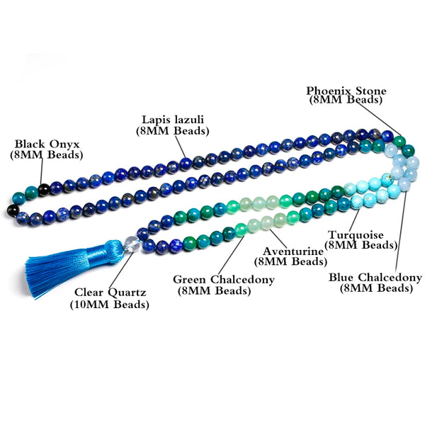 Blue Lapis lazuli Mala Beads-ToShay.org