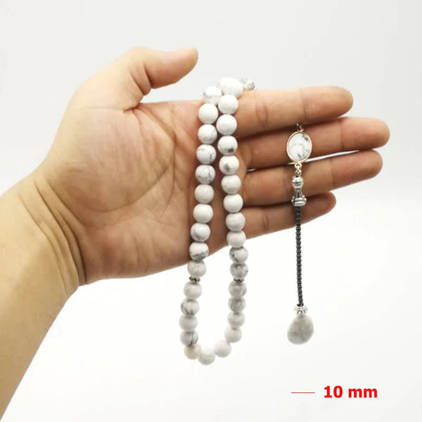 White Turquoise Prayer Beads-ToShay.org