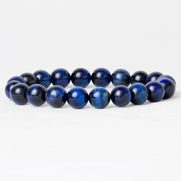 Blue Tiger Eye Bead Bracelet-ToShay.org