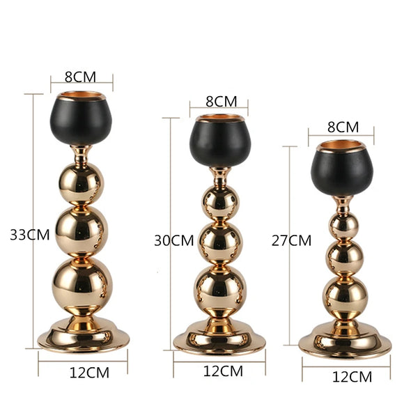 Gold Black Candlesticks-ToShay.org