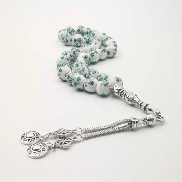 Green Ceramic Prayer Beads-ToShay.org