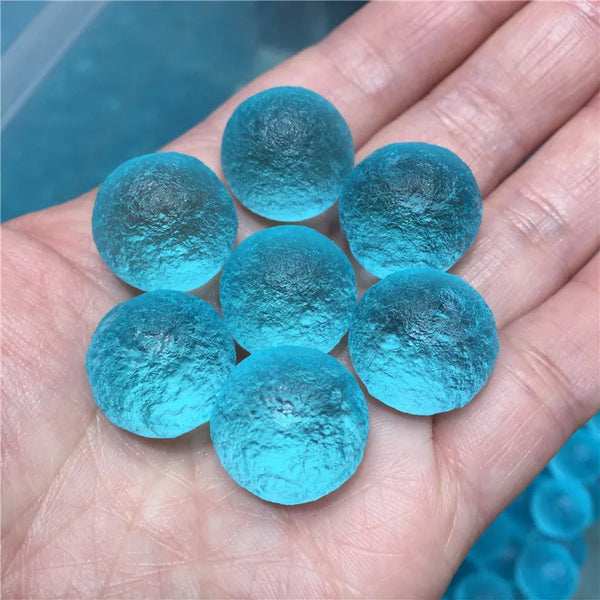 Blue Moldavite Meteorite Glass Balls-ToShay.org