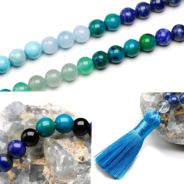 Blue Lapis lazuli Mala Beads-ToShay.org