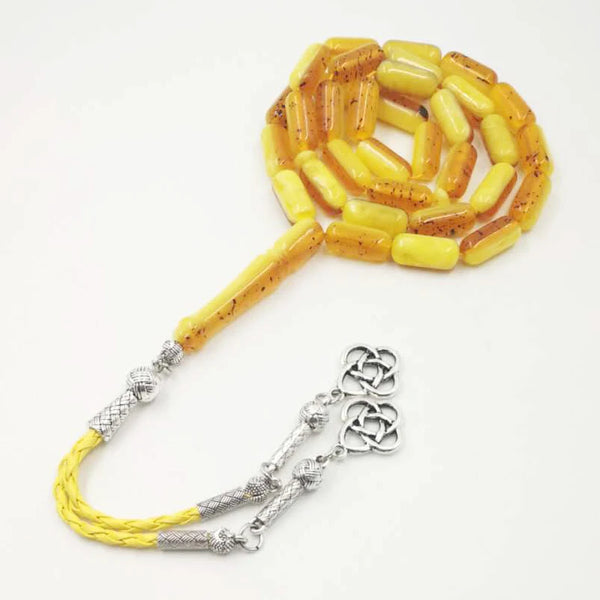 Yellow Amber Prayer Beads-ToShay.org