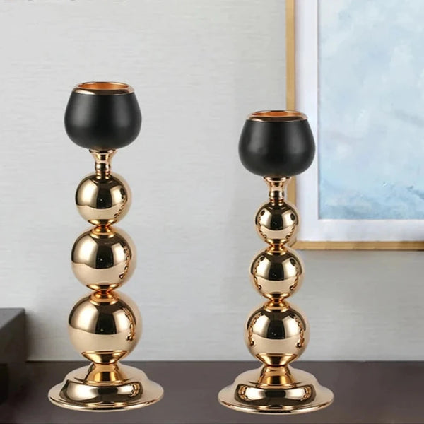 Gold Black Candlesticks-ToShay.org