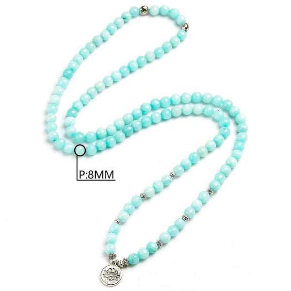 Blue Chalcedony Mala Beads-ToShay.org