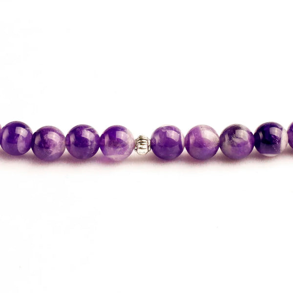 Purple Quartz Crystal Mala Beads-ToShay.org