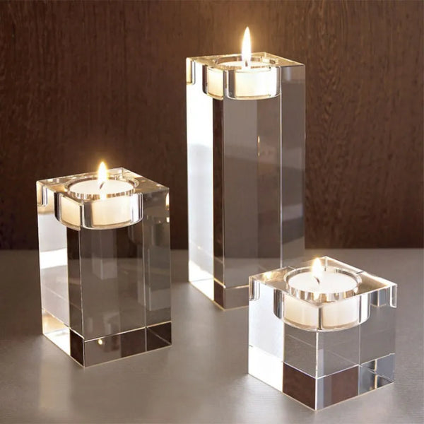 Crystal Cube Candle Holders-ToShay.org